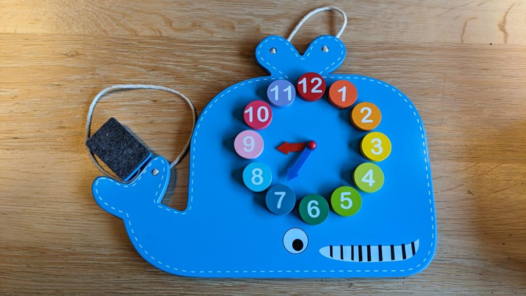 Houten Walvis Klok - Small Foot, Ophalen of Verzenden, Zo goed als nieuw, Rekenen