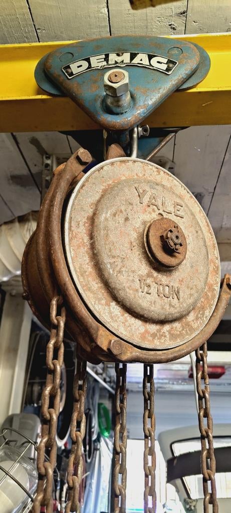 Yale kettingtakel 1/2 ton, Doe-het-zelf en Verbouw, Lieren en Takels, Ophalen, Gebruikt, Handmatig