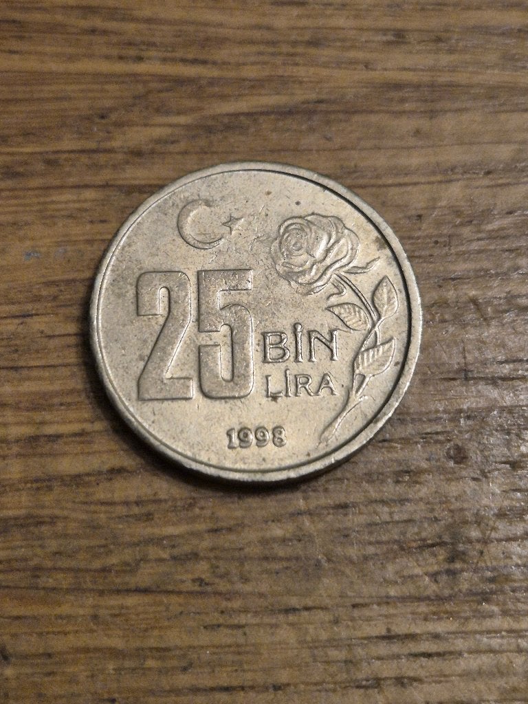 Turkije - 25 Bin Lira 1998, Verzenden, Overige landen, Losse munt