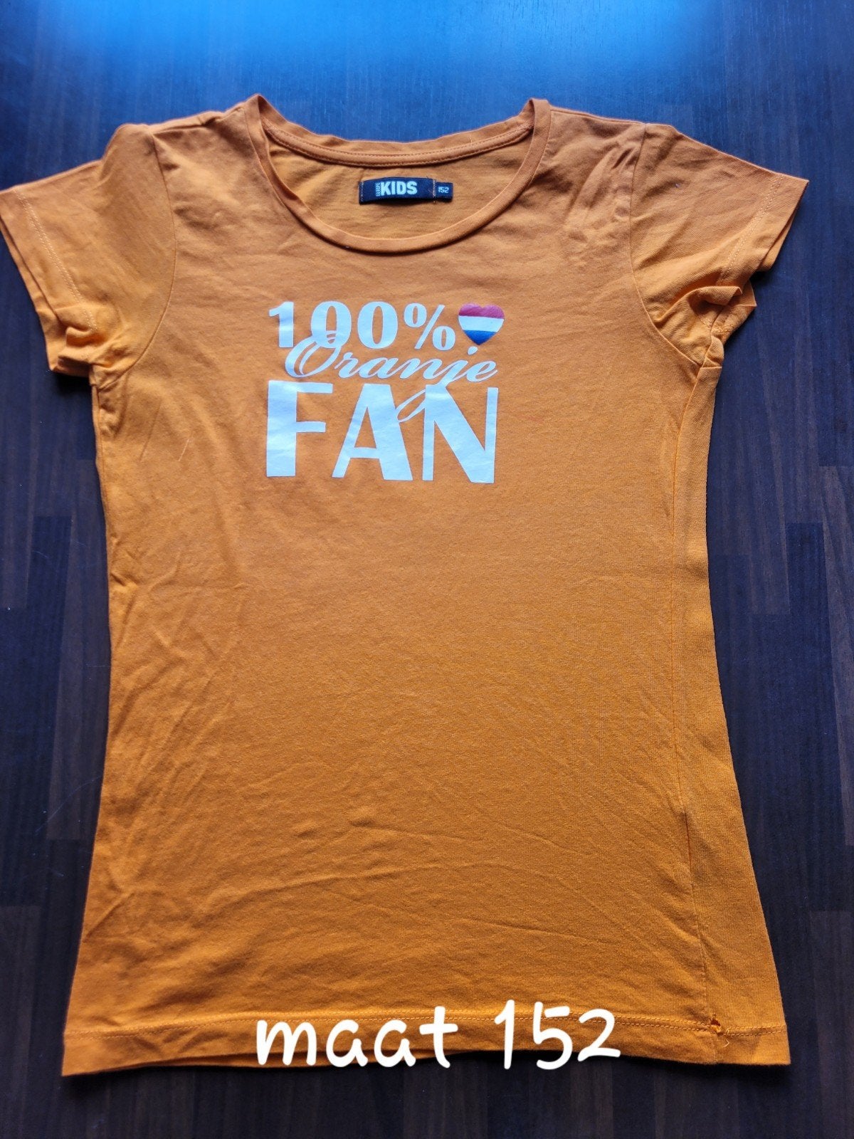 Oranje (koningsdag) tshirt maat 152, Gebruikt, Europe Kids, Jongen of Meisje, Ophalen of Verzenden