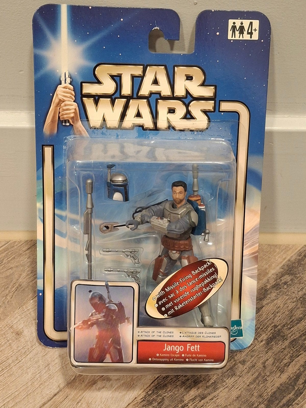 Star Wars MOC Jango Fett Attack of the Clones Hasbro 2002, Ophalen of Verzenden, Nieuw, Actiefiguurtje