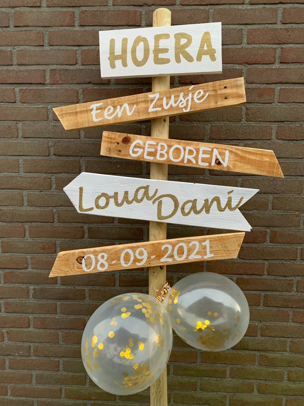 Geboorte aankondiging/ Geboorte wegwijzer, Ophalen of Verzenden, Nieuw, Geboortebord
