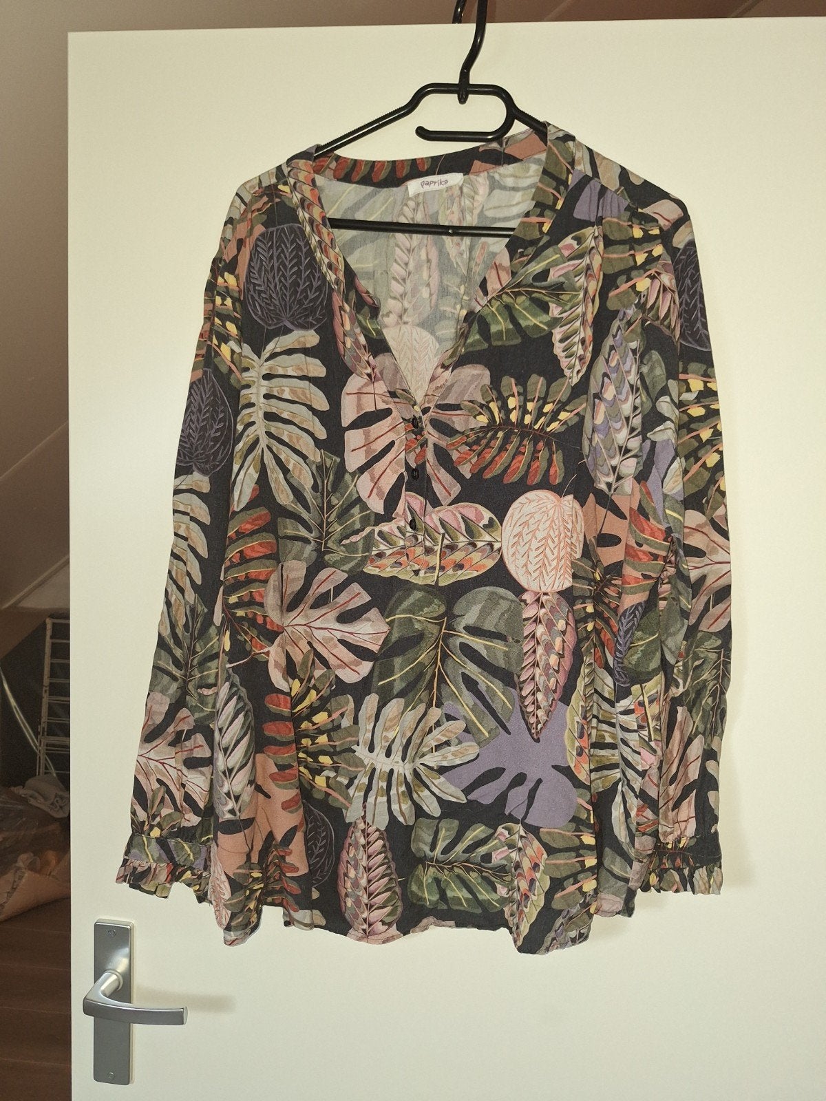 Paprika blouse met tropische print, Meerkleurig, Maat 46/48 (XL) of groter, Ophalen of Verzenden, Paprika
