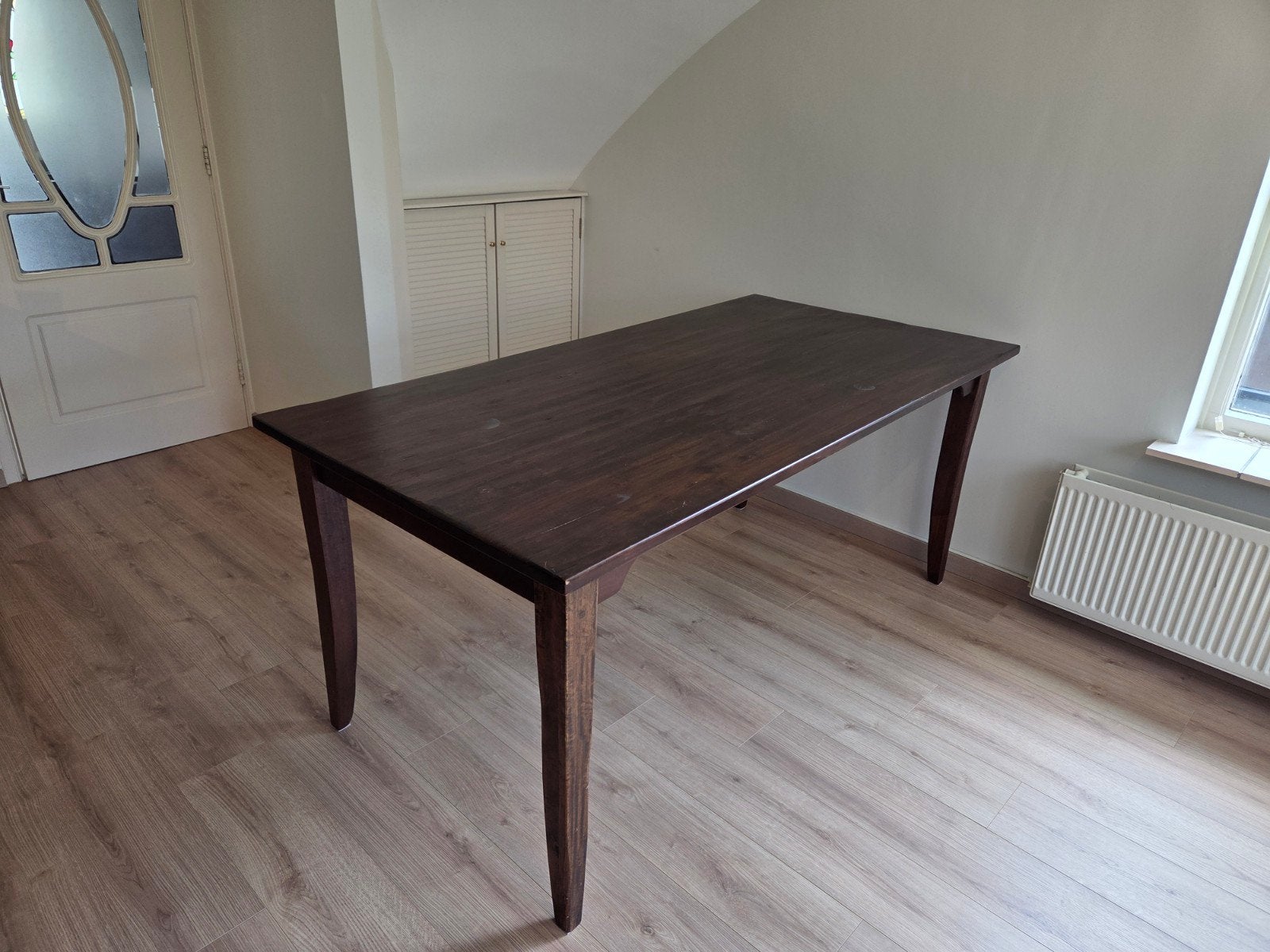 Houten eettafel 180x90, Ophalen, Gebruikt, 50 tot 100 cm, 150 tot 200 cm