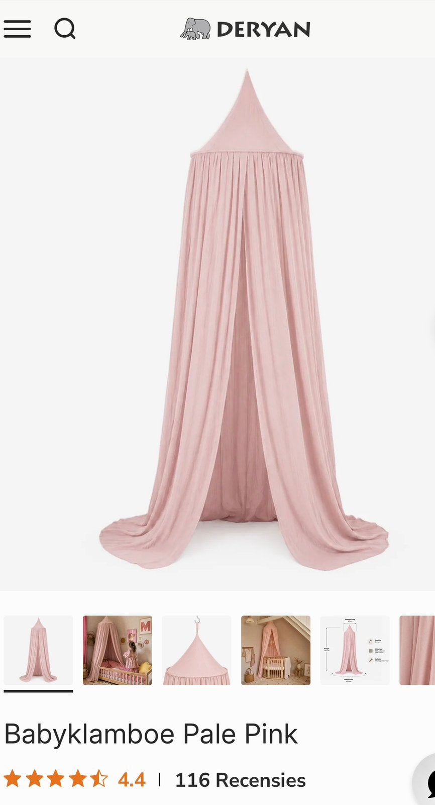Babyklamboe Deryan - pale pink, Ophalen, Zo goed als nieuw
