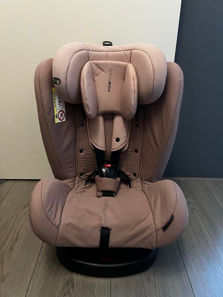 Kidsriver Autostoel Roze Isofix 0-36kg Verstelbaar, Verstelbare rugleuning, Gebruikt, 0 t/m 18 kg, Isofix