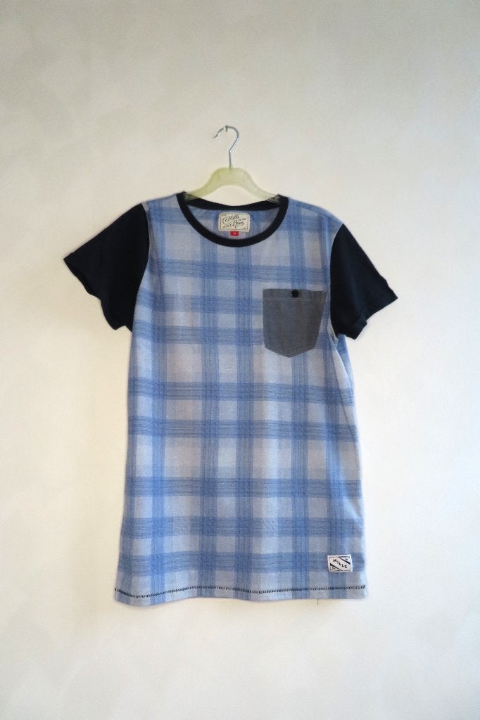 T-Shirt Blauw Ruit Mills Bros mt M (G46), Ophalen of Verzenden, Zo goed als nieuw, Mills Brothers, Maat 48/50 (M)