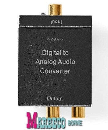 Digitale Audioconverter, RCA-Digi-TosLink, Out 2x RCA,1 jack, Nedis, Nieuw, Info@marbeco.nl, Ophalen of Verzenden