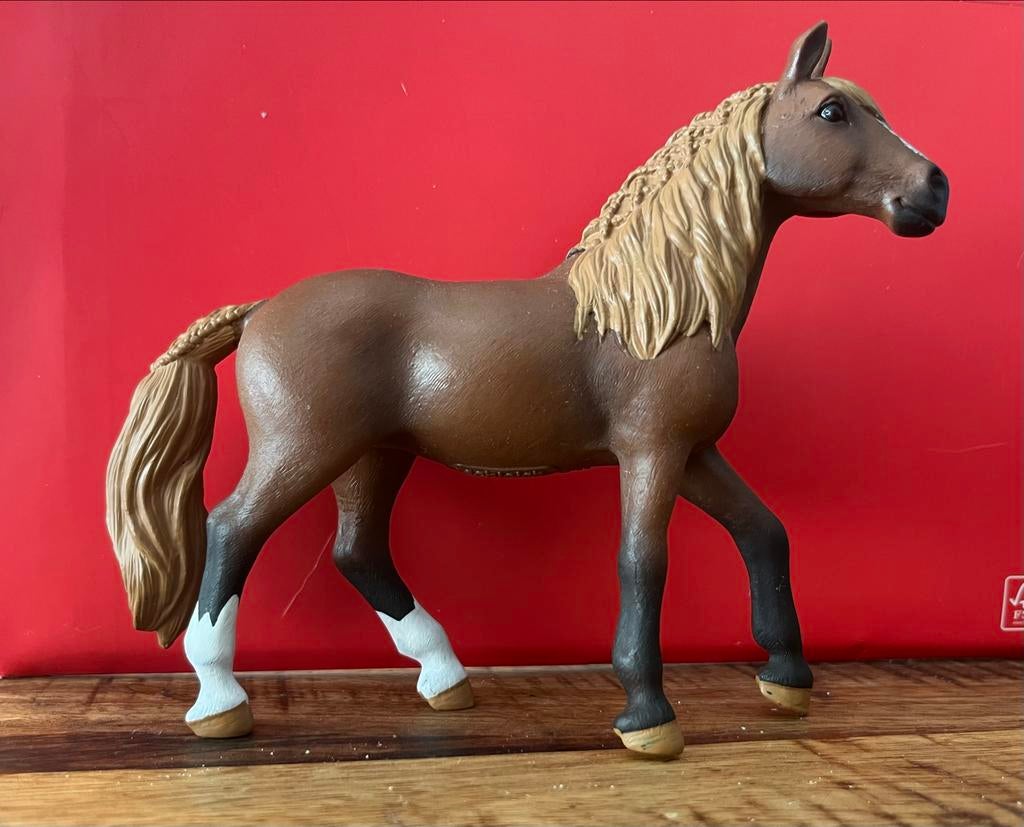 Schleich paarden set - Bruin en licht bruin paard, Ophalen, Zo goed als nieuw
