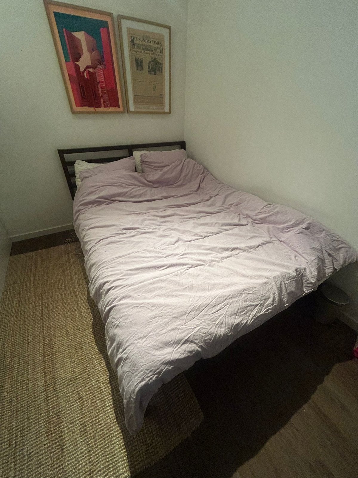 Bed 140 x 200 met lattenbodem en goed matras, Ophalen of Verzenden, Gebruikt, Twijfelaar