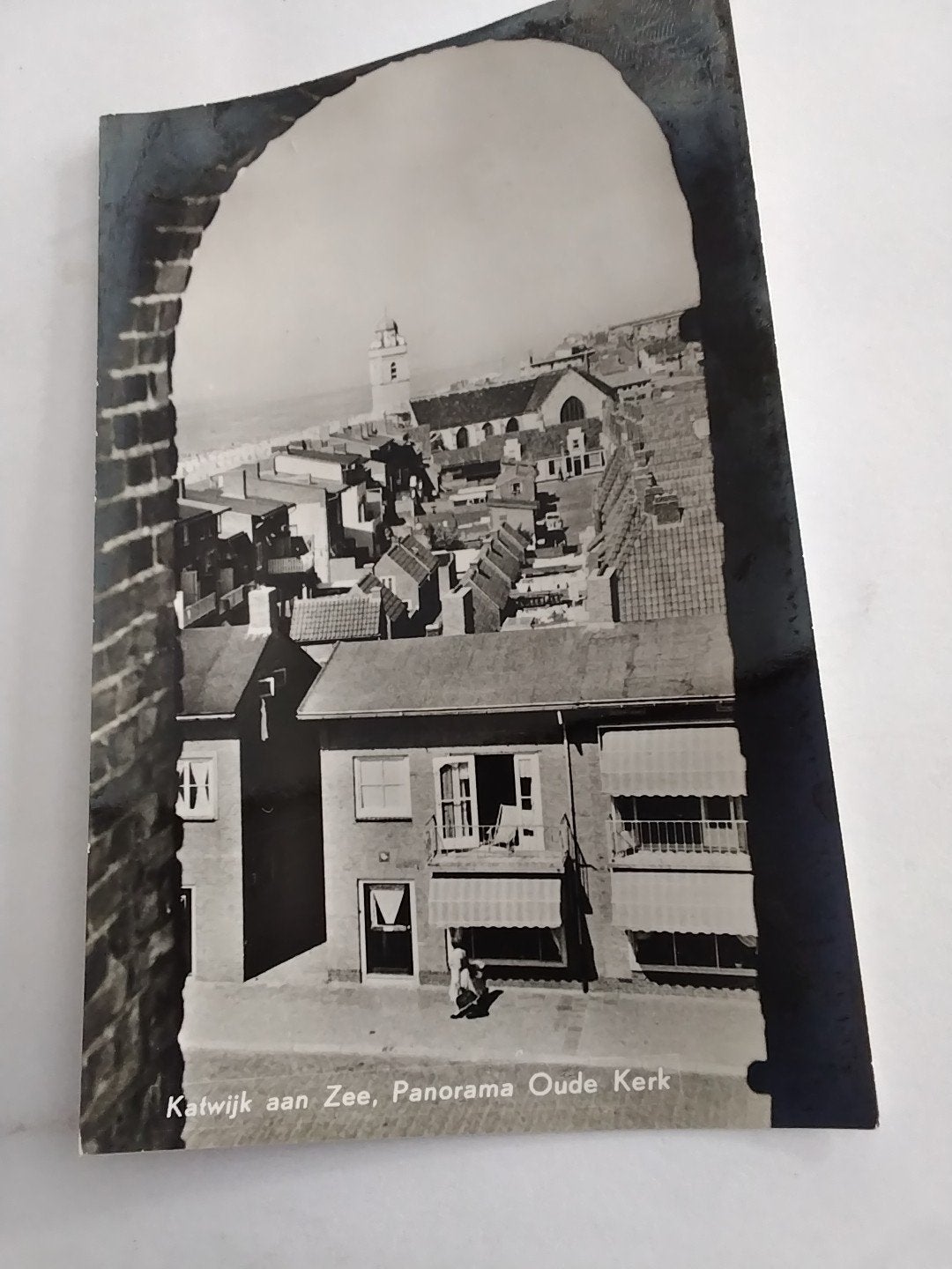 Katwijk aan Zee, Panorama Oude Kerk - Zeldzame Ansichtkaart, Ophalen of Verzenden, Voor 1920, Gelopen, Zuid-Holland