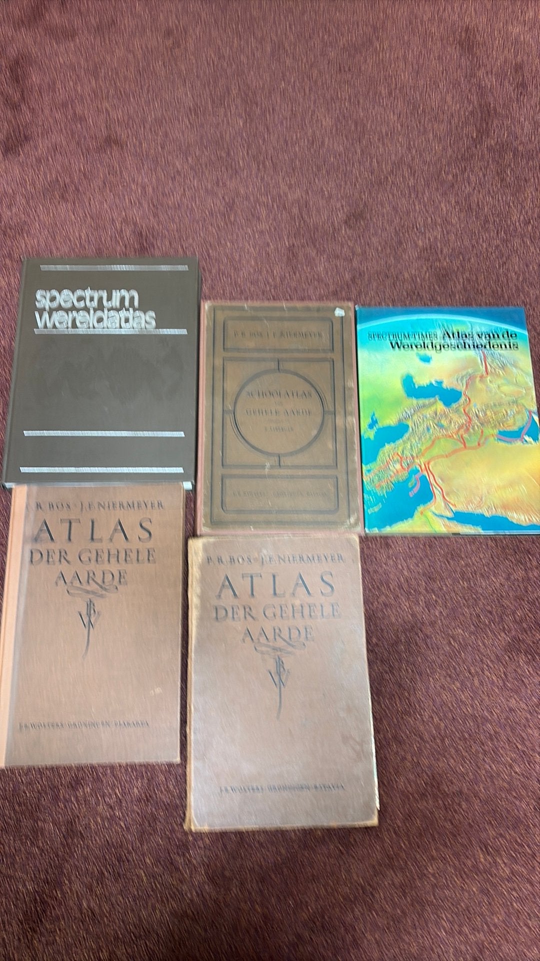 5 oude atlassen, voor de verzamelaar, Ophalen of Verzenden, Gelezen, 1800 tot 2000, Overige atlassen