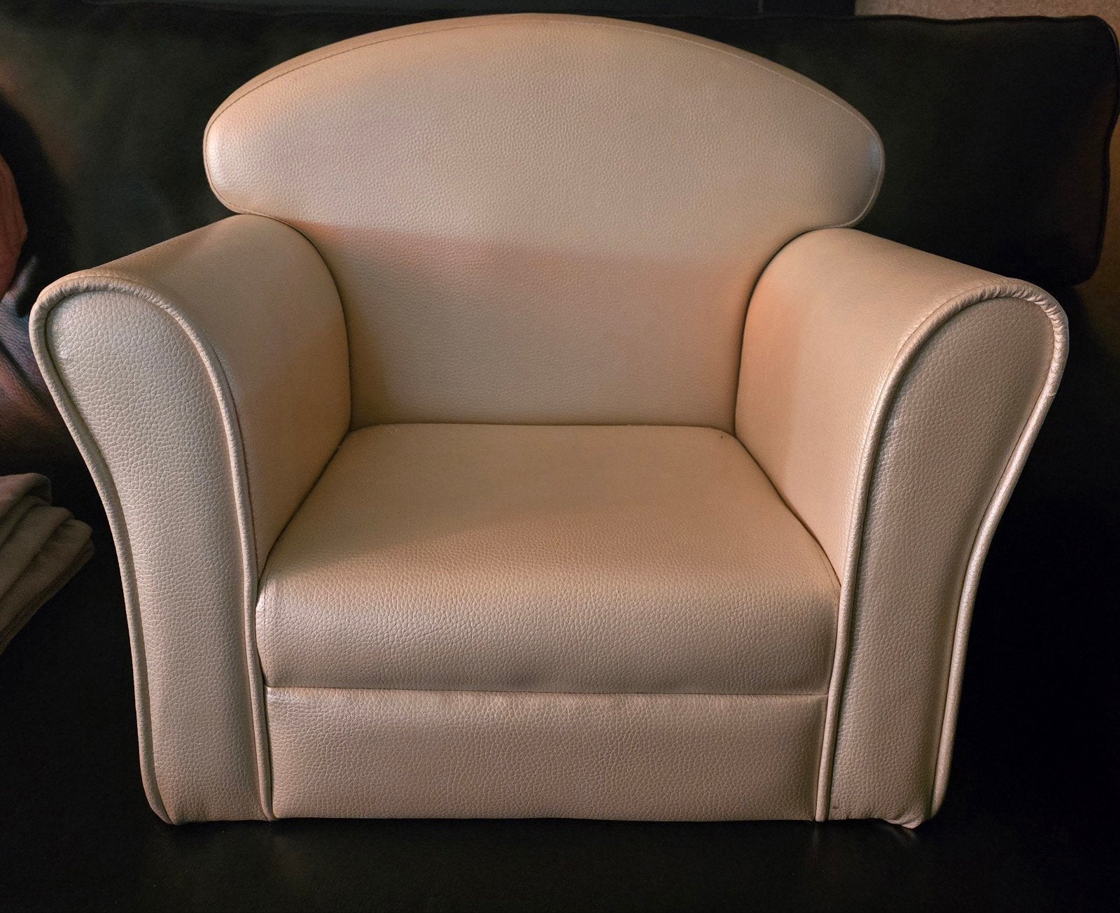 Comfortabele Amadeus kinderfauteuil - licht kunstleer, Ophalen