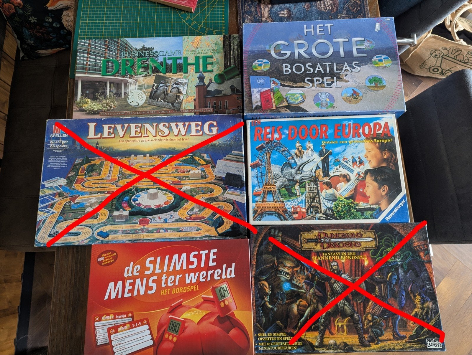 Bordspellen collectie: Levensweg, Dungeons & Dragons, etc., Drie of vier spelers, Ophalen of Verzenden, Gebruikt, MB Spellen, Ravensburger, Parker