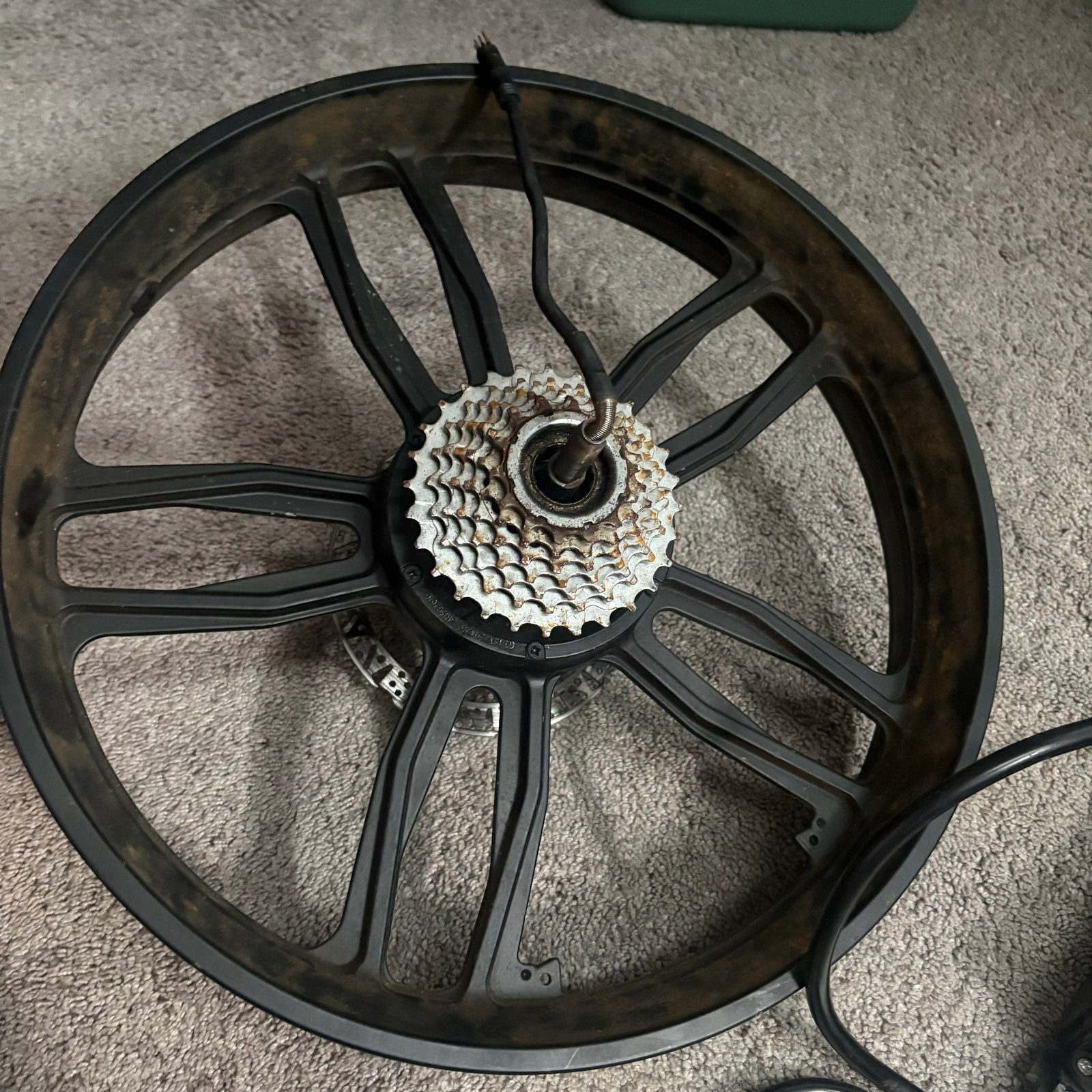 Elektrische fiets ombouwset met motorwiel en accu, Gebruikt, Motor, Aluminium, Ophalen