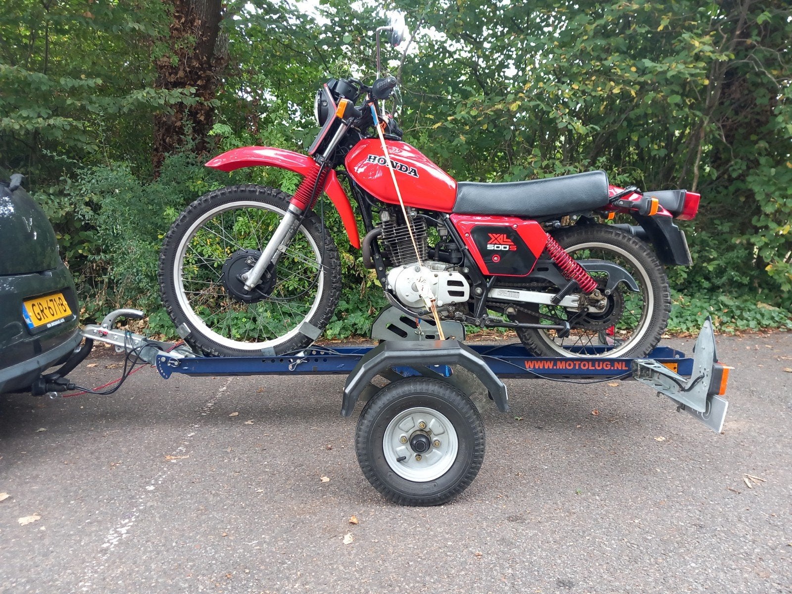 Opvouwbare Motolug motortrailer te huur - past in auto!, Auto diversen, Ophalen