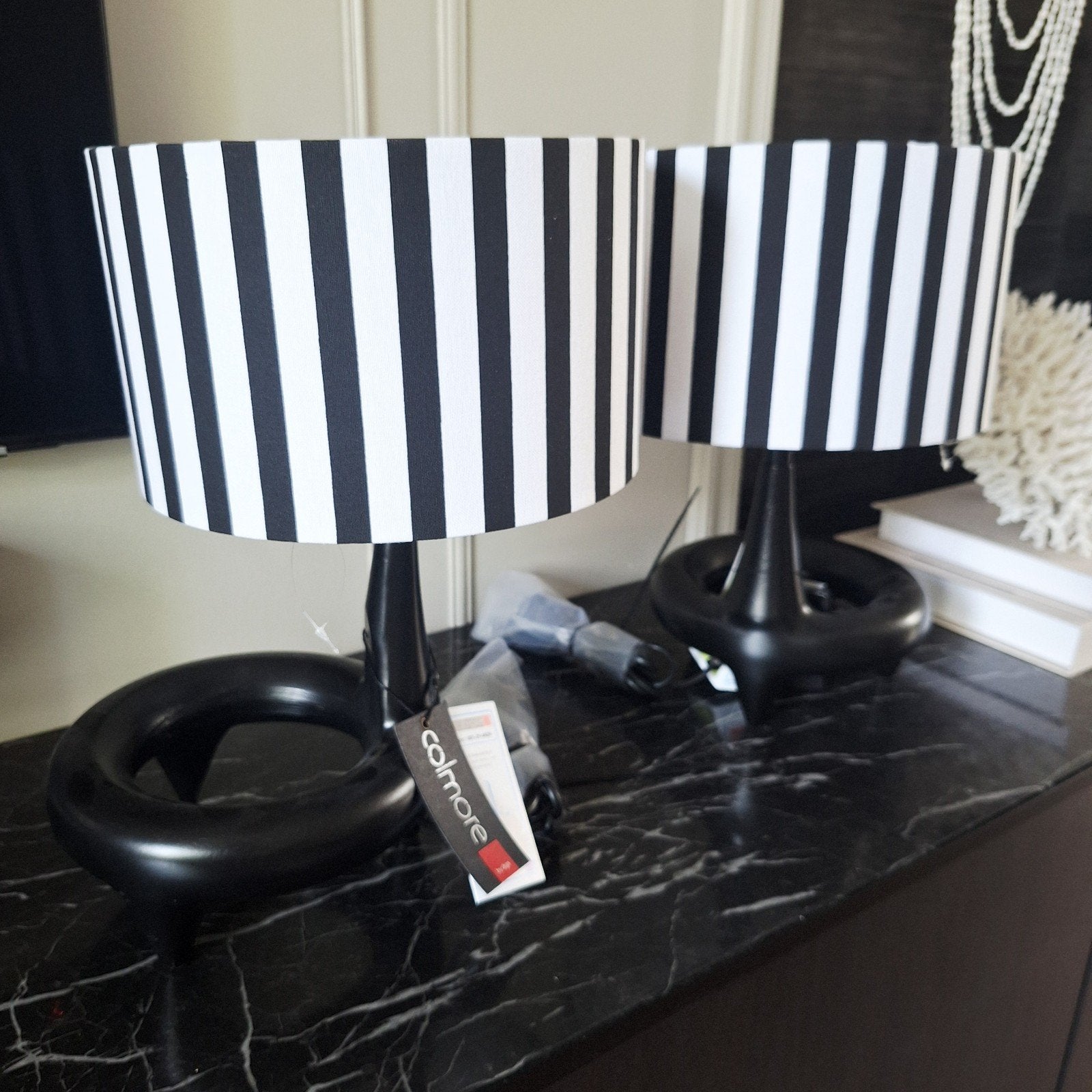 Zwarte raw ruw alu lampvoeten van Colmore, Huis en Inrichting, Lampen | Tafellampen, Nieuw, Ophalen of Verzenden, X, Minder dan 50 cm