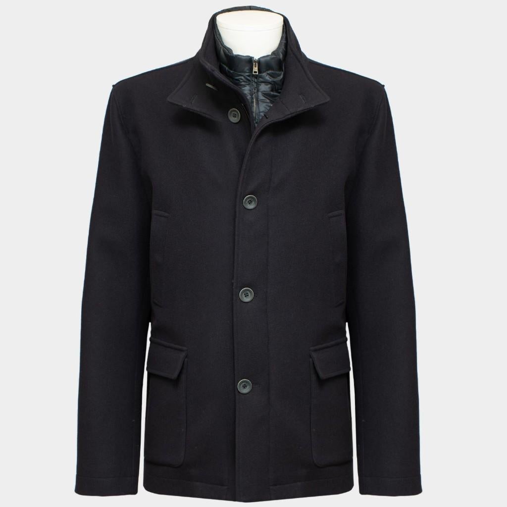 Herno Parka Donkerblauw Nieuw Maat 62, Kleding | Heren, Jassen | Winter, Overige kleuren, Nieuw, Overige maten, Ophalen of Verzenden