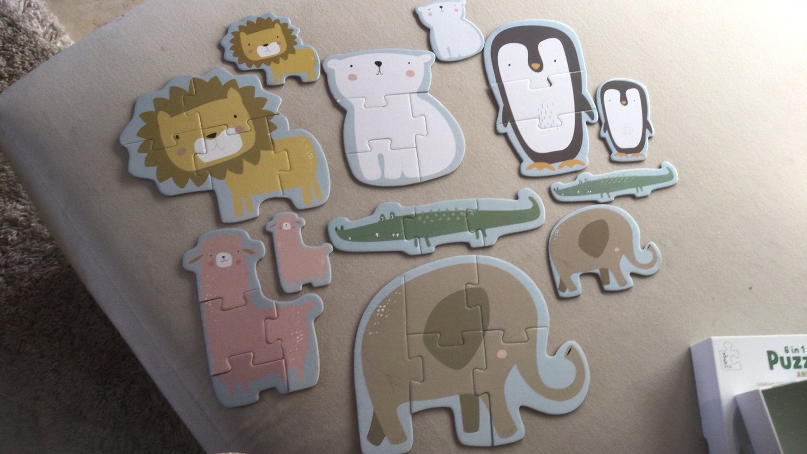 Little Dutch 6 in 1 dieren puzzel, Ophalen of Verzenden, Minder dan 10 stukjes, Zo goed als nieuw, 6 maanden tot 2 jaar