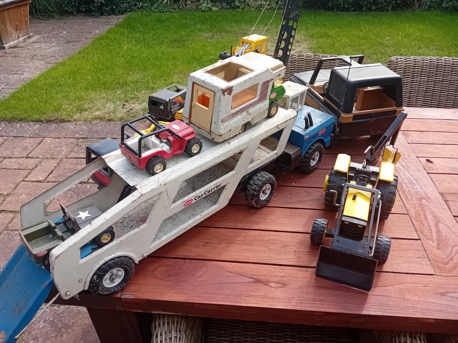 Grote collectie Tonka speelgoedvoertuigen, Kinderen en Baby's, Ophalen of Verzenden, Gebruikt