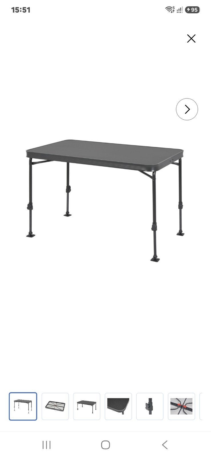Campingtafel, Ophalen, Minder dan 5 meter