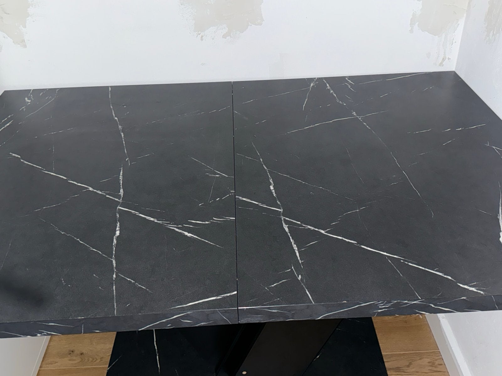 Wandmeubel Zwart Mat Marmerlook - 180x132x33 cm, Huis en Inrichting, Kasten | Wandmeubels, Ophalen, Overige materialen, Gebruikt
