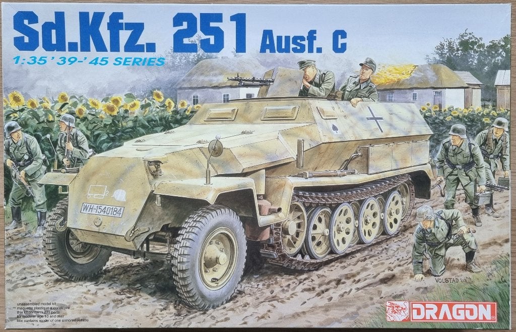 Dragon 1:35 #6187 WWII German Sd.Kfz.251 Ausf.C Halftrack, Overige merken, 1:32 tot 1:50, Overige typen, Nieuw