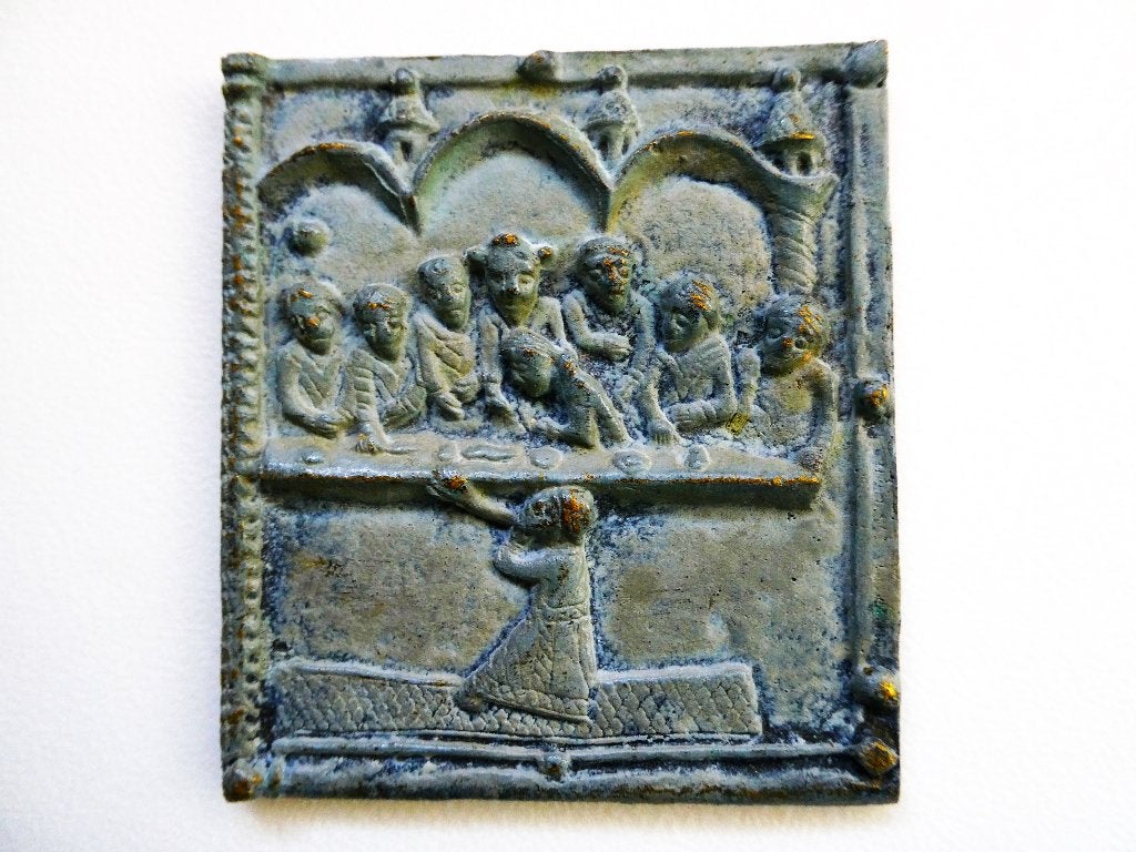 Bronzen San Zeno Verona icoon plaquette Laatste Avondmaal, Antiek en Kunst, Ophalen of Verzenden