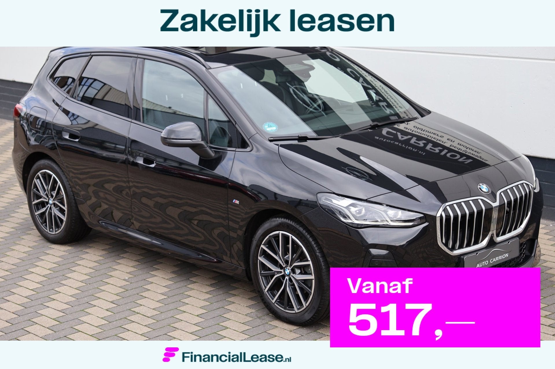 BMW 2-serie Active Tourer 220i M-Sport Pano Carplay Trekhaak, Gebruikt, Zwart, 156 pk, Zwart