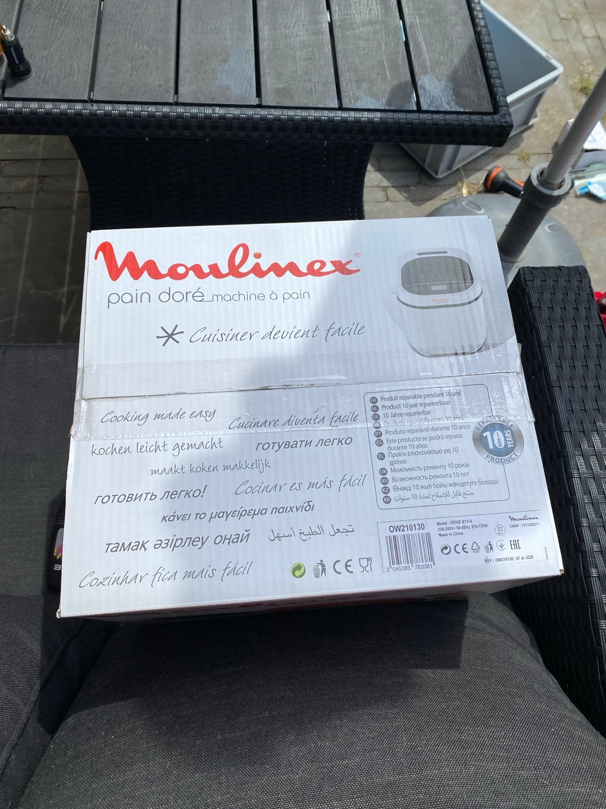 Moulinex Broodbakmachine - Nieuw in doos, ongeopend, Witgoed en Apparatuur, Broodbakmachines, 800 tot 1200 gram deeg, Nieuw, Kijkvenster