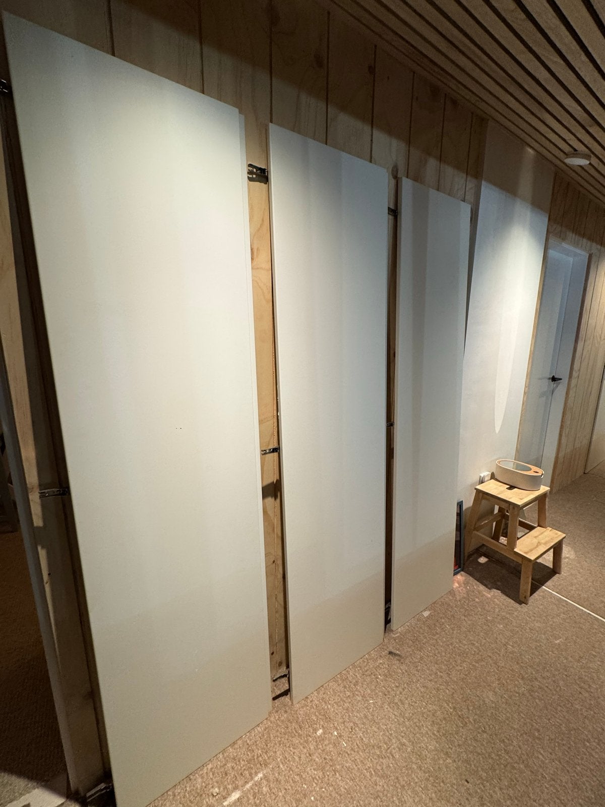 3x IKEA Pax deuren wit 50x195cm met geïntegreerde handgreep, Ophalen, Minder dan 50 cm, Gebruikt, 150 tot 200 cm