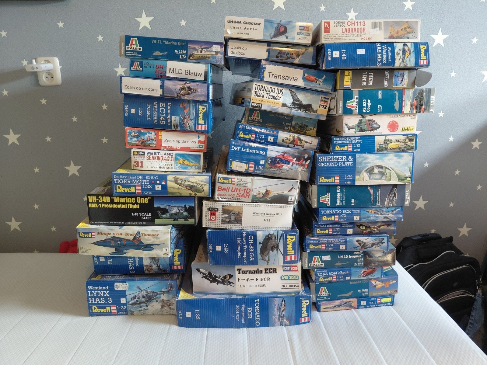 Grote collectie modelbouw vliegtuigen en helikopters, Hobby en Vrije tijd, Modelbouw | Vliegtuigen en Helikopters, Nieuw, Ophalen of Verzenden