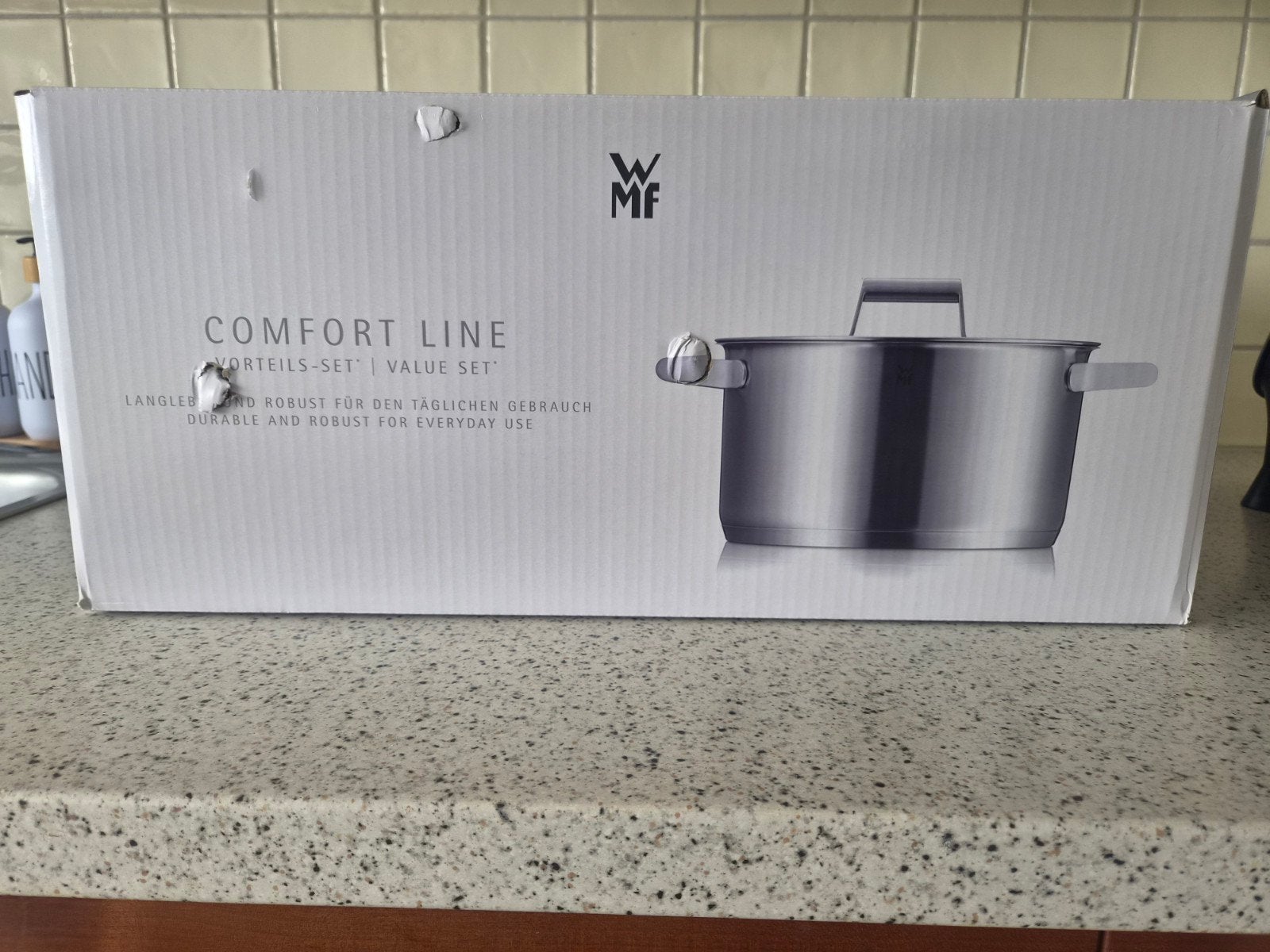 WMF Comfort Line Pannenset - Nieuw in doos, Ophalen, Nieuw, Pannenset, Met deksel