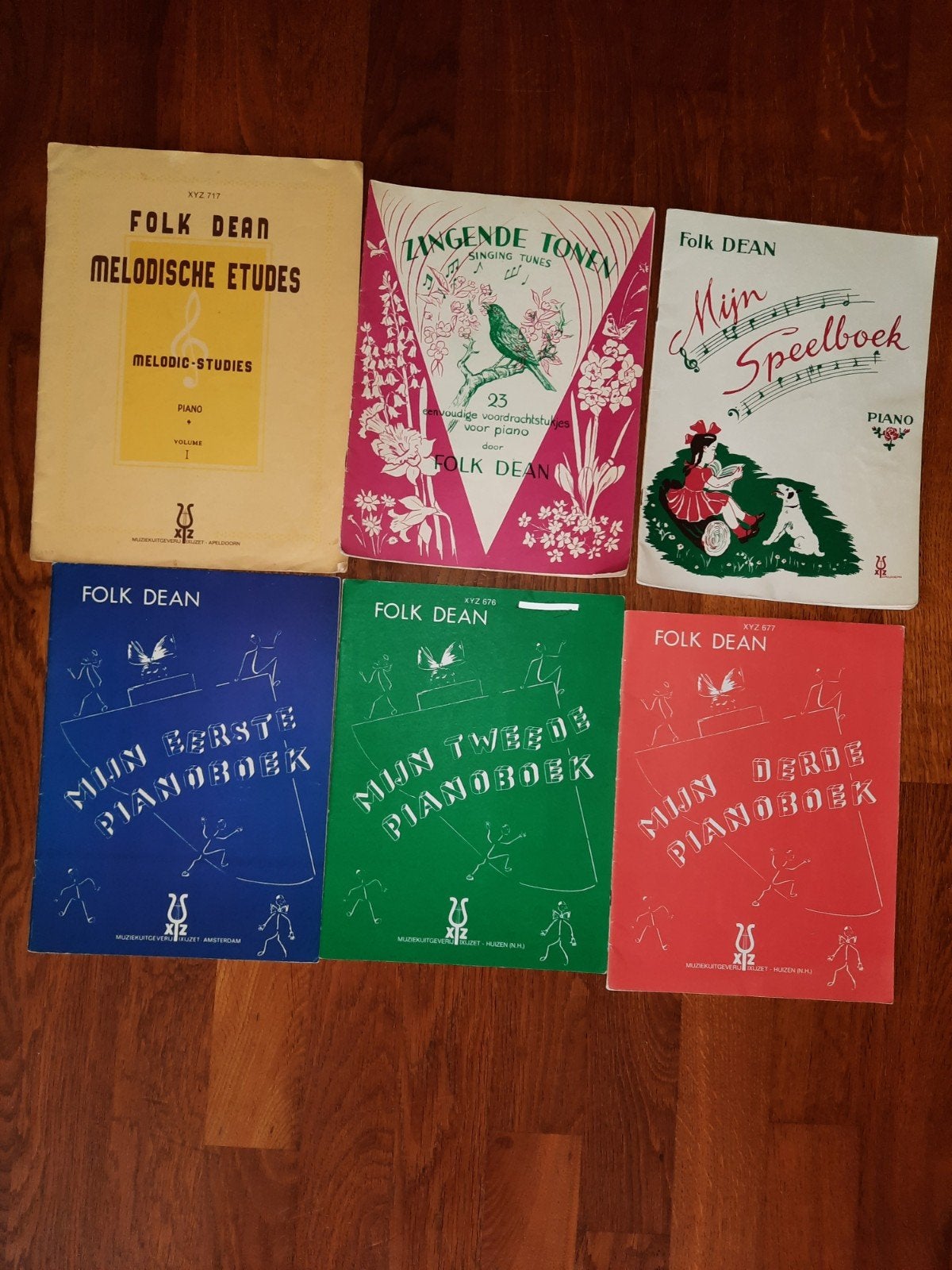 Folk Dean piano - Mijn eerste, tweede , derde pianoboek + 3, Ophalen of Verzenden, Gebruikt, Les of Cursus, Piano