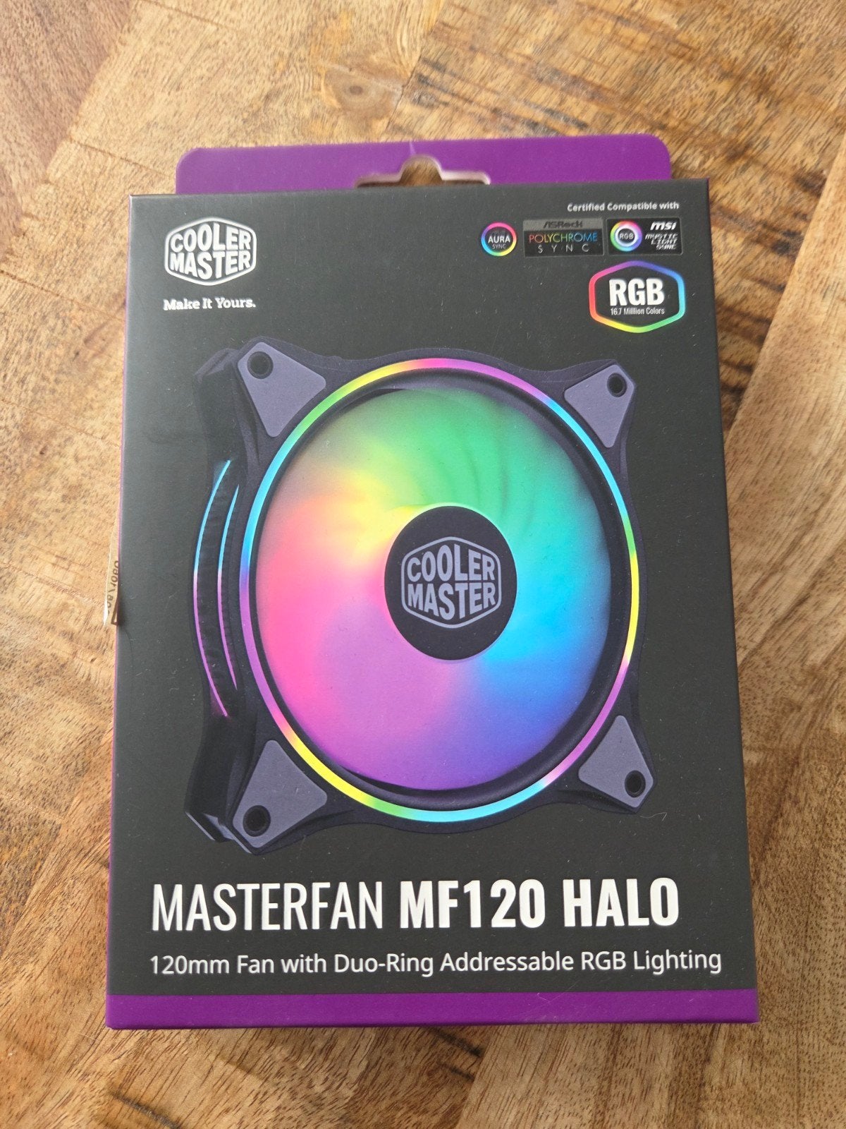 Cooler Master MasterFan MF120 HALO RGB Ventilator, Ophalen of Verzenden, Nieuw, Luchtkoeling