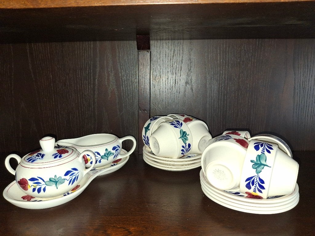 Boerenbont 20-delig koffieservies, Gebruikt, Landelijk/Boerenbont, Ophalen of Verzenden, Royal Boch