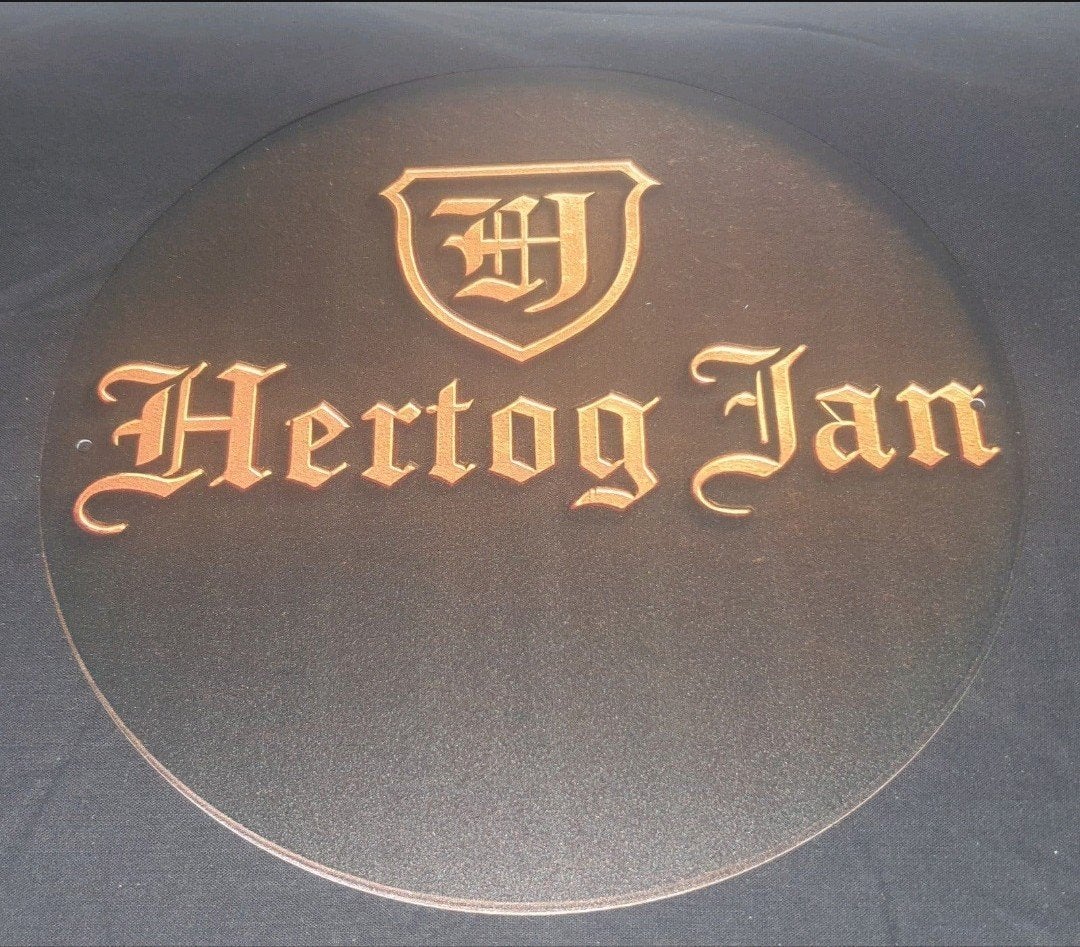 Hertog jan wandbord met een diameter van 20 cm., Ophalen of Verzenden, Nieuw, Reclamebord, Plaat of Schild, Hertog Jan