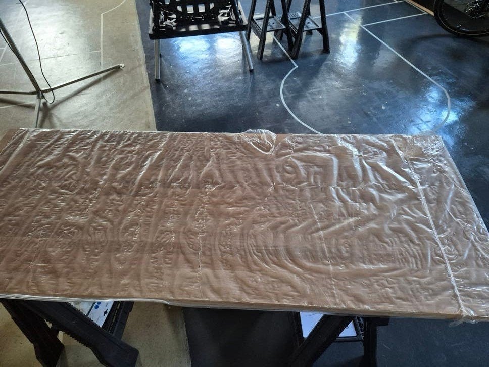 Nieuwe beuken aanrechtbladen met afgeronde kant, Ophalen