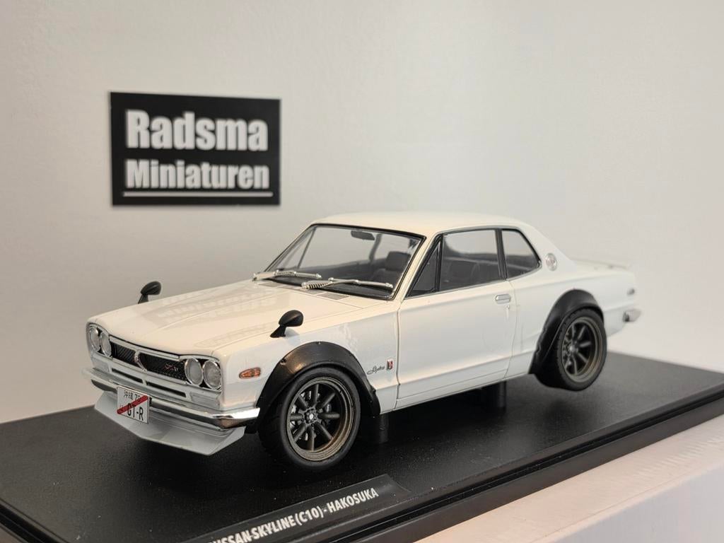 Nissan Skyline C10 Hakosuka - Wit - 1:18 Solido, Auto, Solido, Nieuw, Ophalen of Verzenden