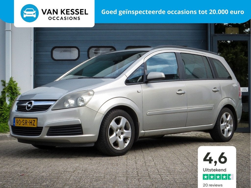 Opel Zafira 1.6 Enjoy | Airco | APK | Cruise | Stuurbekr., Auto's, Voorwielaandrijving, Gebruikt, 4 cilinders, 7 stoelen
