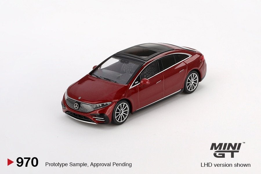 Mini GT 1:64 Mercedes Benz EQS 580 4MATIC Red Metallic lhd, -, Nieuw, Ophalen of Verzenden, -