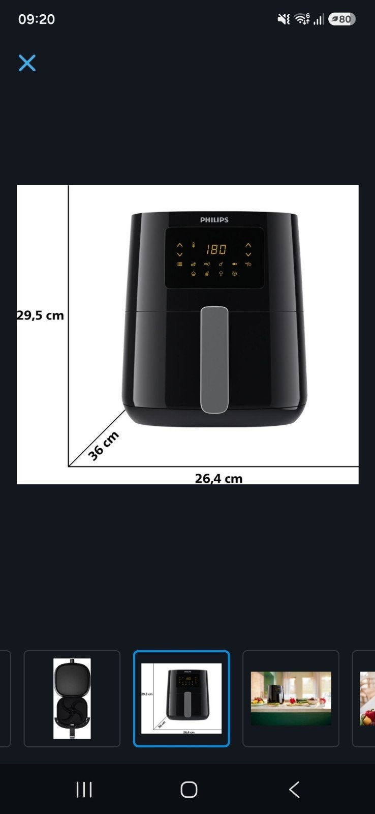 Foto 4 van Philips Airfryer L HD9252/70 - Gebruikt maar werkend
