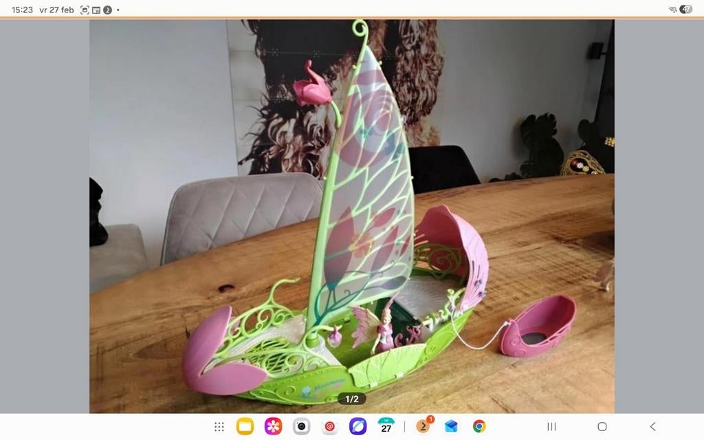 Schleich Bayala elfenschip en elfenhuis, Ophalen of Verzenden, Zo goed als nieuw