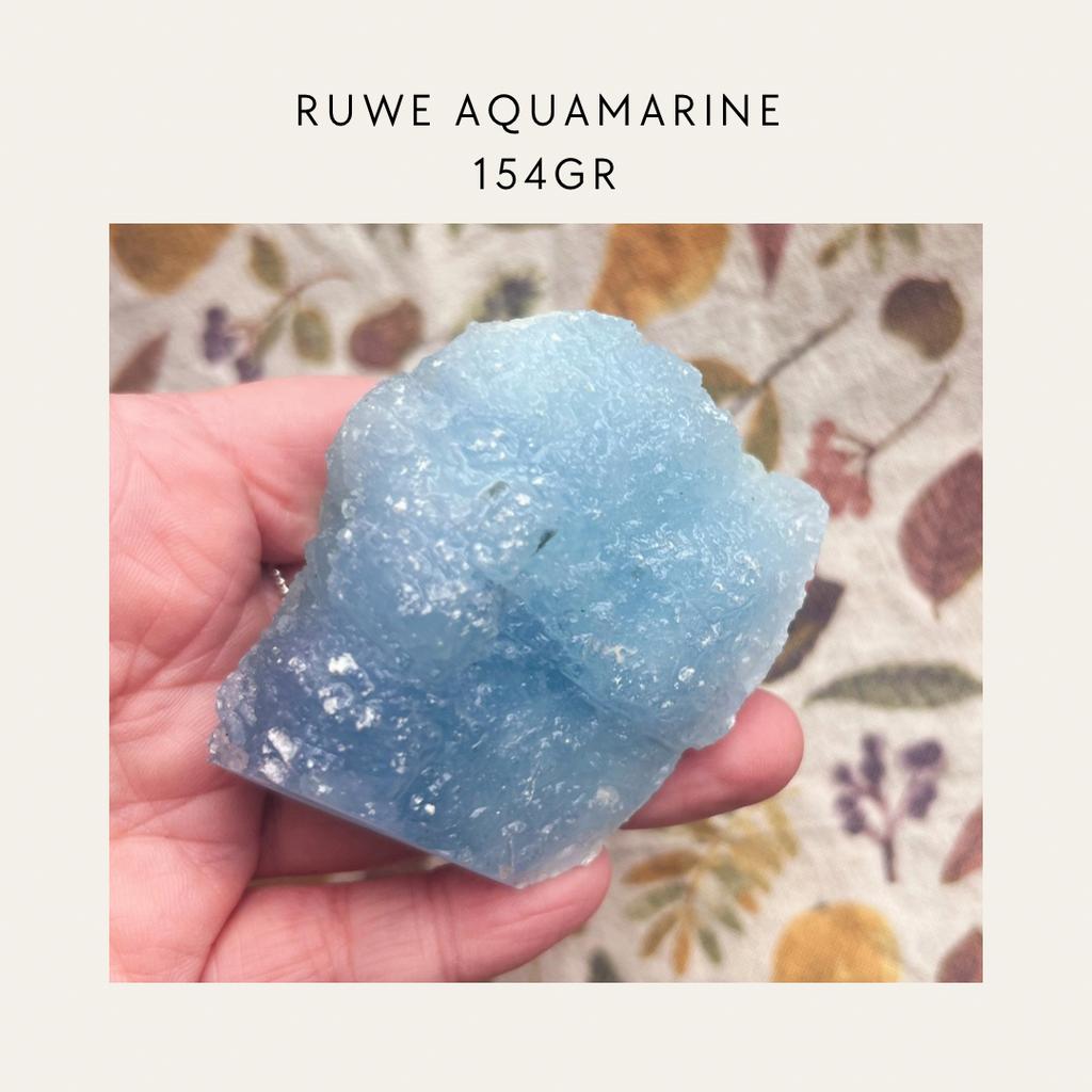 Ruwe aquamarine 154g – helder lichtblauw mineraal, Verzamelen, Mineralen en Fossielen, Ophalen of Verzenden, Mineraal