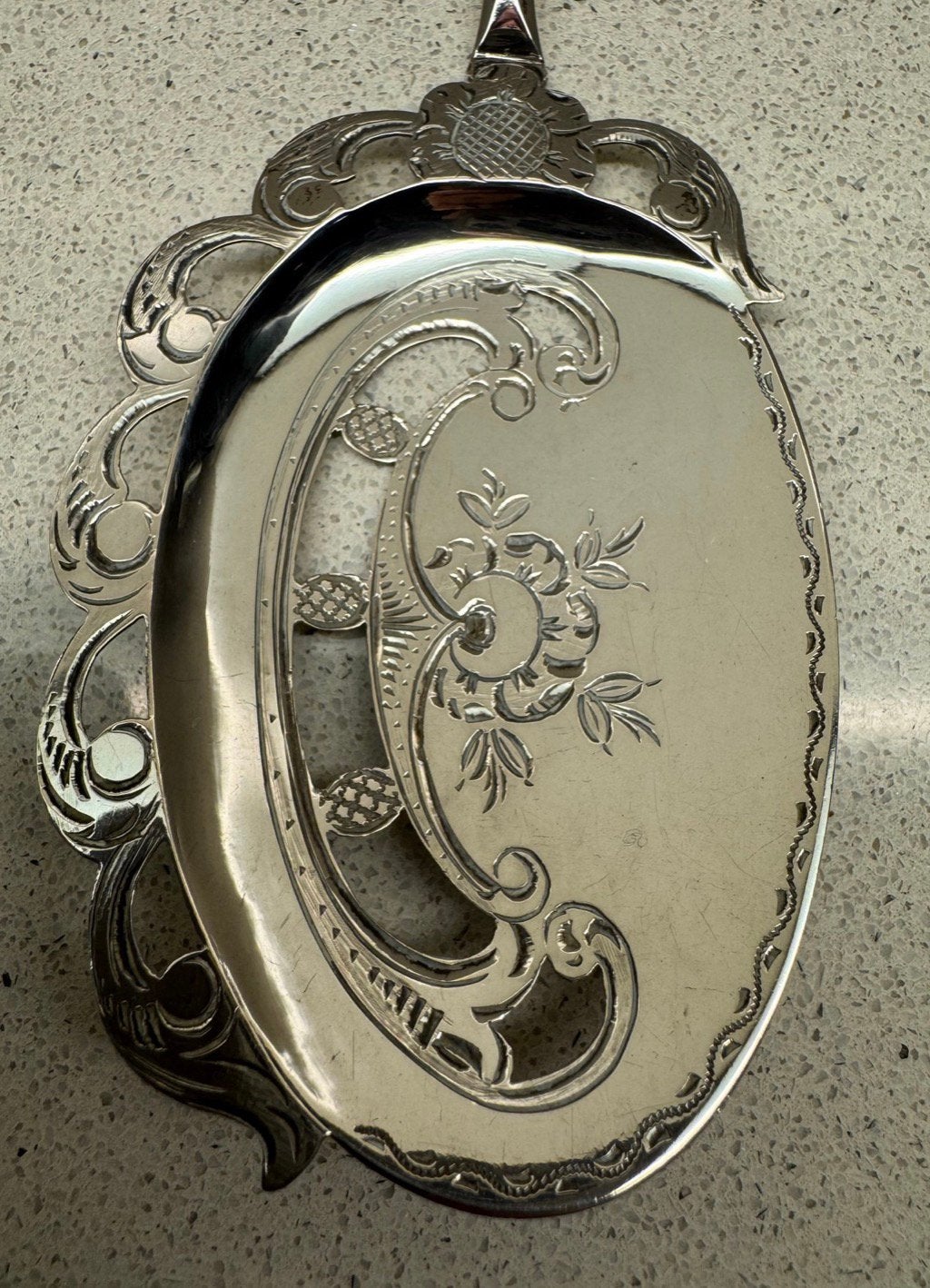 Zilveren natfruit lepel, Den Bosch 1872, Ophalen of Verzenden, Zilver