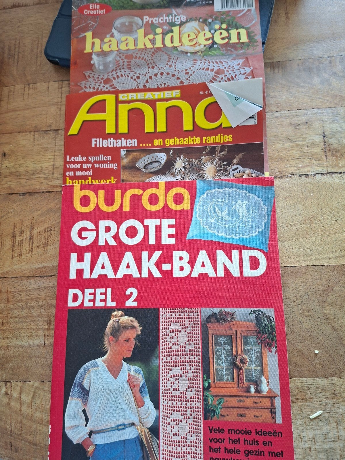 Burda haakboek en 2 haaktijdschriften, Ophalen of Verzenden