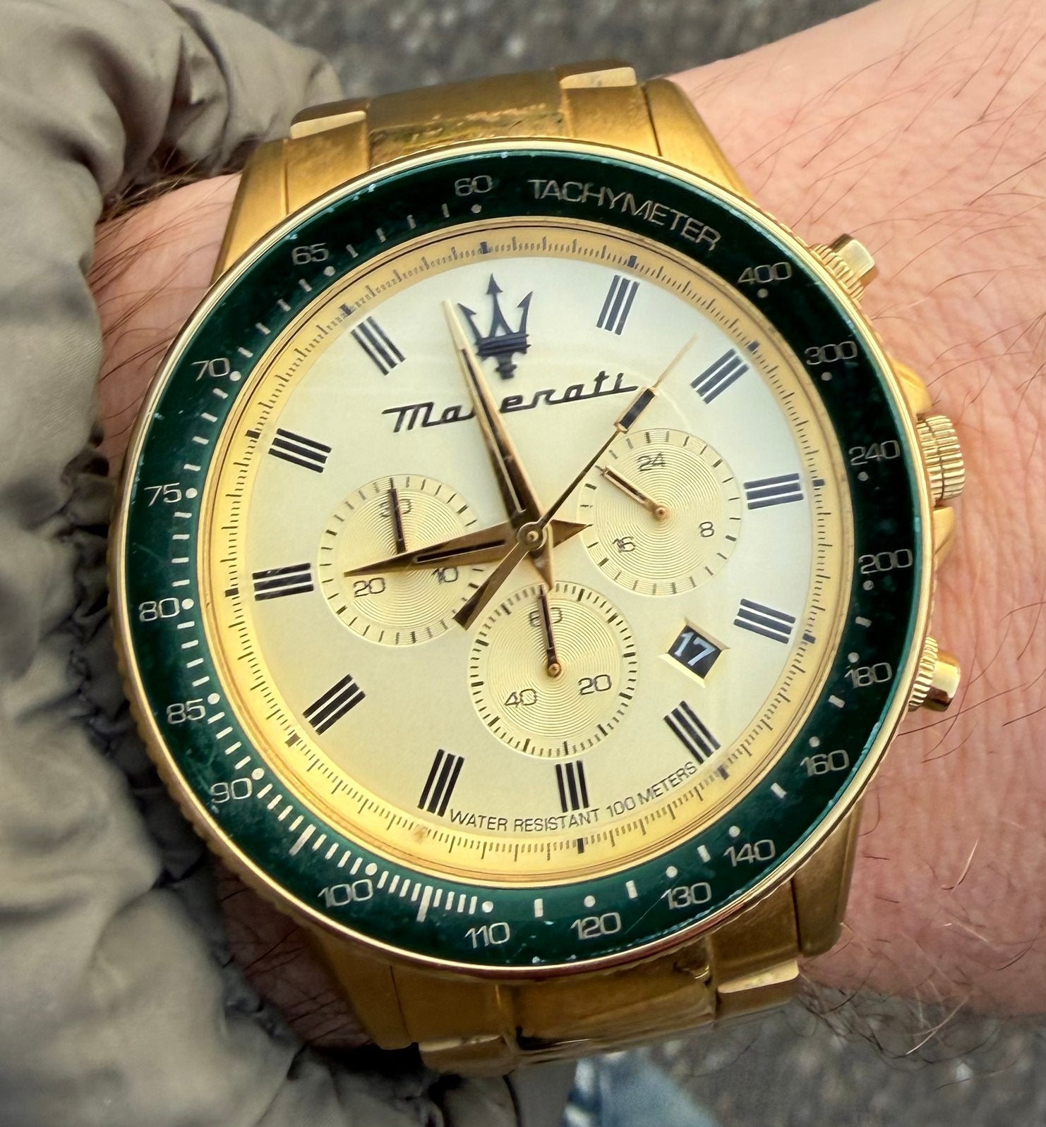 Maserati horloge met originele doosje moet snel weg, Ophalen of Verzenden, Staal, Overige merken