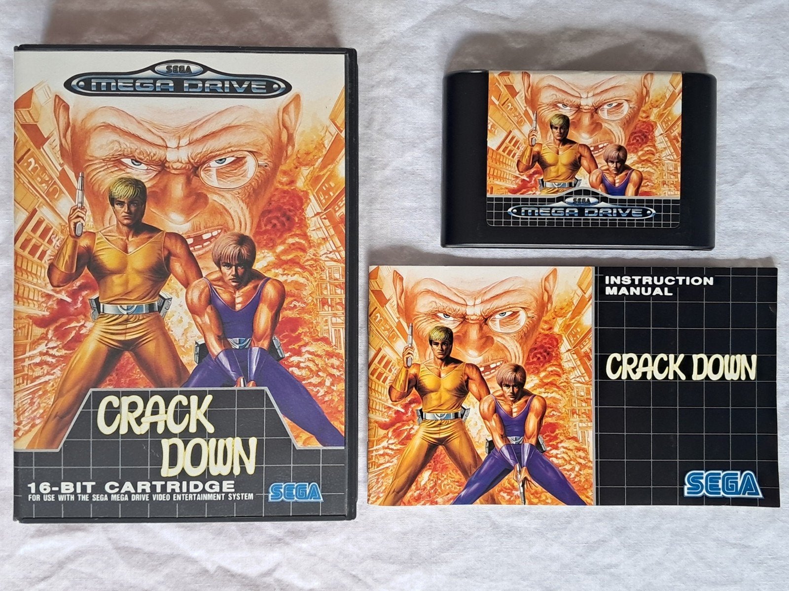 Crack Down - SEGA Mega Drive, Spelcomputers en Games, Avontuur en Actie, Gebruikt, 1 speler, Eén computer