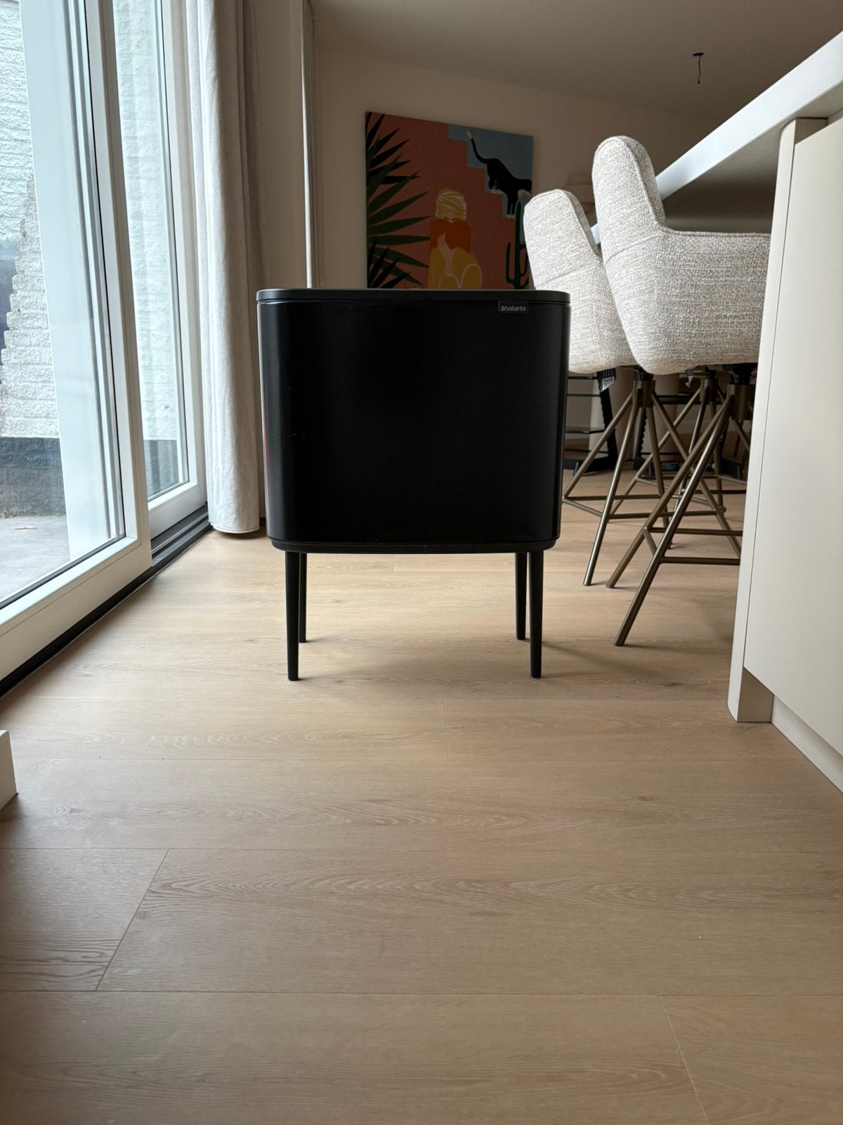 Brabantia prullenbak zwart, Ophalen, Gebruikt, 75 m² of meer, Zwart