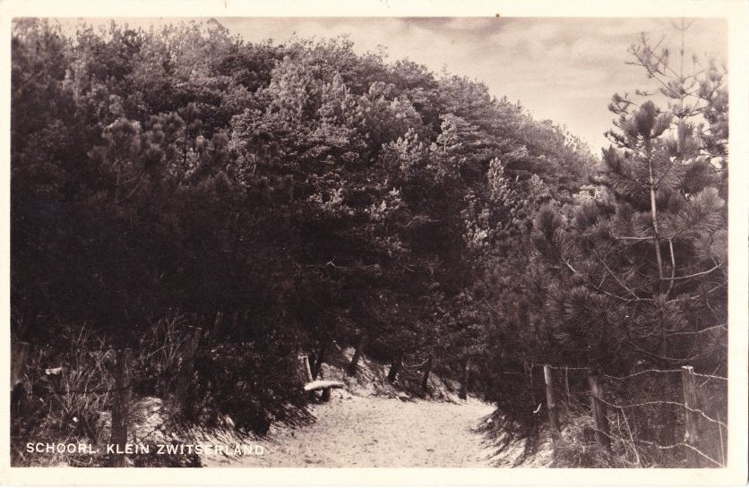 Schoorl Klein Zwitserland Oude Gelopen Ansichtkaart( B1729, Ophalen of Verzenden, 1940 tot 1960, Gelopen, Noord-Holland